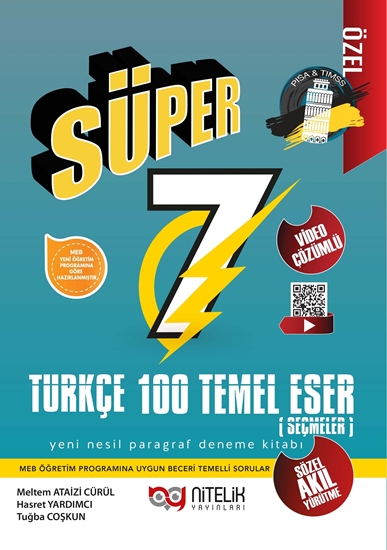resm 7.SINIF YENİ NESİL SÜPER TÜRKÇE 100 TEMEL ESER PARAGRAF DENEME