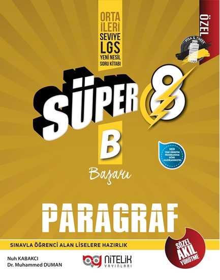 resm Süper 8. Sınıf Yeni Nesil Paragraf Soru Kitabı