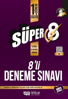 Resim NİTELİK 8.SINIF YENİ NESİL SÜPER 1.DÖNEM 8'Lİ DENEME SINAVI