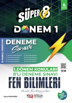 Resim Süper 8 Fen Bilimleri 1.Dönem 8’li Deneme Sınavı