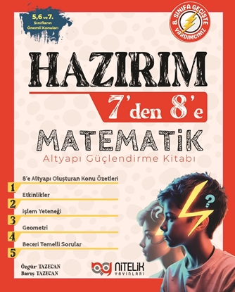 Resim HAZIRIM 7’DEN 8’E MATEMATİK ALT YAPI GÜÇLENDİRME KİTABI