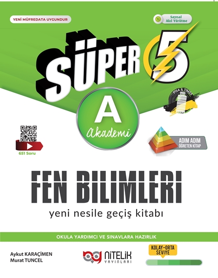 resm NİTELİK 5.SINIF SÜPER FEN BİLİMLERİ YENİ NESİLE GEGİŞ KİTABI (A) *YENİ*