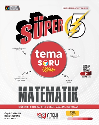 Resim NİTELİK 5.SINIF SÜPER MATEMATİK TEMA SORU KİTABI*YENİ*