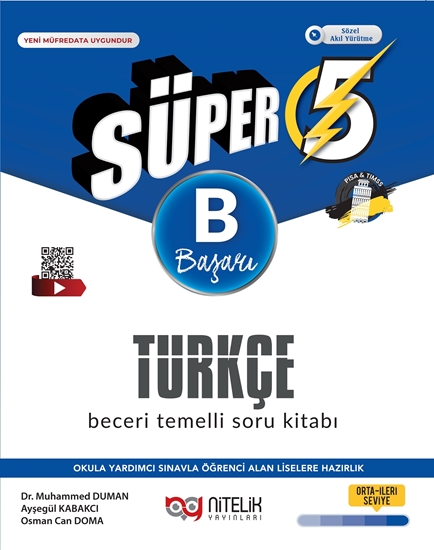 resm NİTELİK 5.SINIF SÜPER TÜRKÇE (B) BECERİ TEMELLİ SORU KİTABI