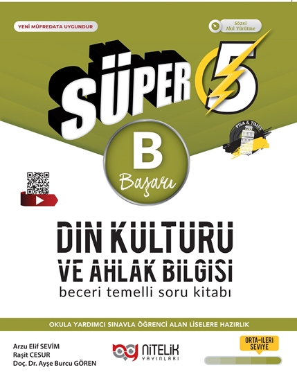 resm NİTELİK 5.SINIF (B) SÜPER DİN KÜLTÜRÜ VE AHLAK BİLGİSİ BECERİ TEMELLİ SORU KİTABI