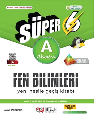 Resim NİTELİK 6.SINIF SÜPER FEN BİLİMLERİ SORU KİTABI YENİ NESİL (A) *YENİ*