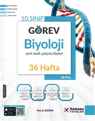 Resim ARMADA 10.SINIF GÖREV BİYOLOJİ YENİ NESİL ÇALIŞMA FÖYLERİ (36 HAFTA)