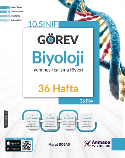 resm ARMADA 10.SINIF GÖREV BİYOLOJİ YENİ NESİL ÇALIŞMA FÖYLERİ (36 HAFTA)