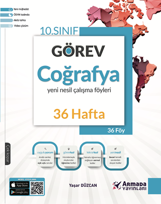 Resim ARMADA 10.SINIF GÖREV COĞRAFYA ÇALIŞMA FÖYLERİ (36 HAFTA)