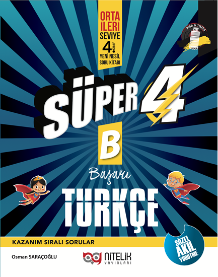 resm NİTELİK 4.SINIF YENİ NESİL SÜPER TÜRKÇE (B) SORU KİTABI *YENİ*